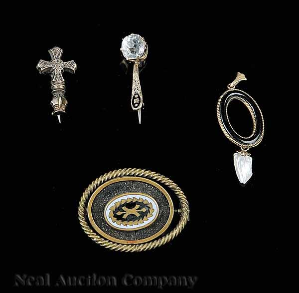 Appraisal: A Group of Victorian Gold and Enameled Jewelry including an