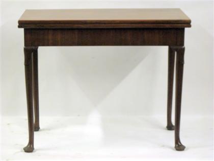 Appraisal: George II mahogany gateleg games tablecirca