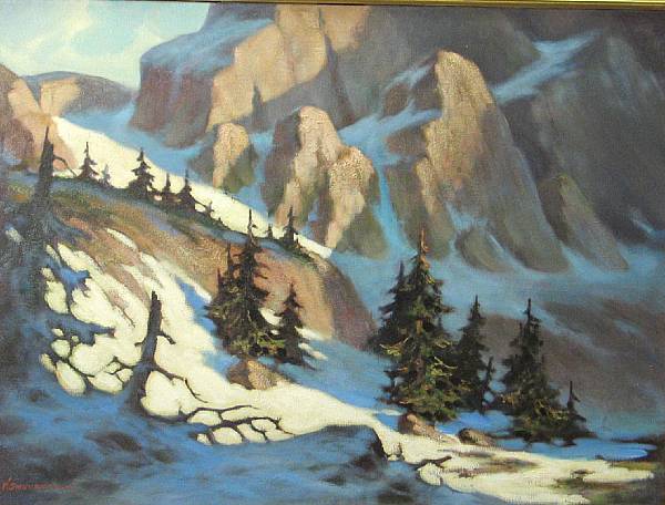 Appraisal: Vladimir Pavlovich Shkurkin - Sierra light signed 'V Shkurkin' lower