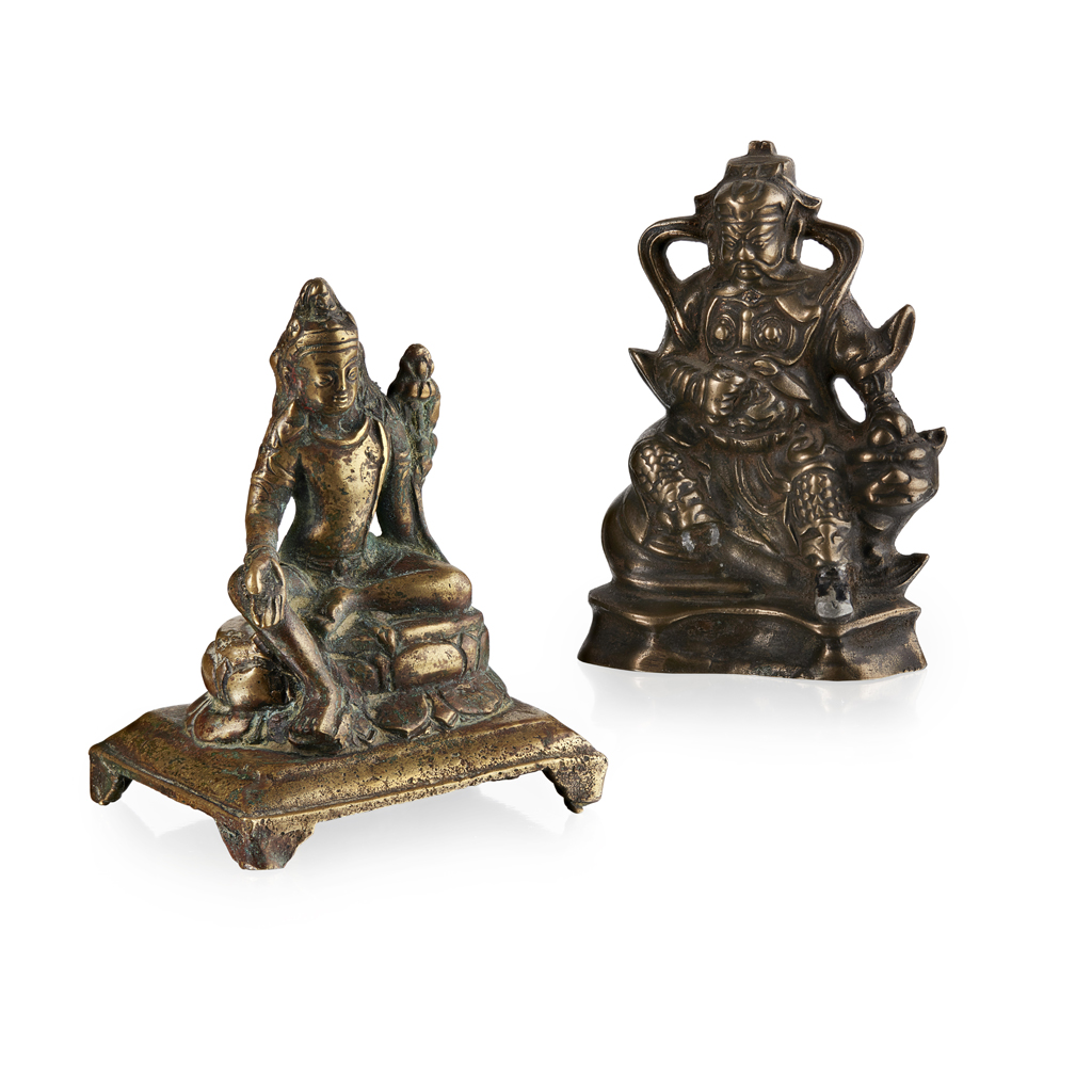 Appraisal: GILT BRONZE FIGURE OF TARA TIBET TH CENTURY seated in