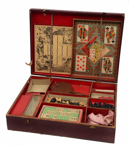 Appraisal: AN OLD FRENCH GAMES COMPENDIUM 'JEUX DE SOCI T '