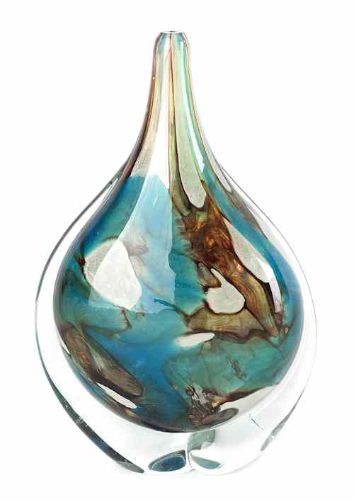 Appraisal: Five art glass vases tallest - h