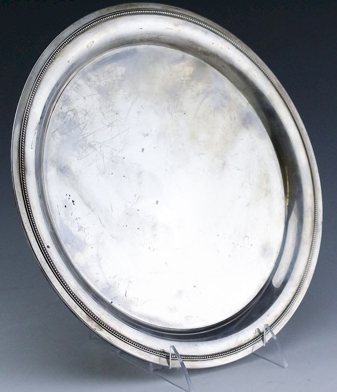 Appraisal: Tiffany Co Sterling Silver Charger Plate g Tiffany Co sterling