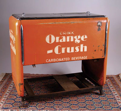 Appraisal: ORANGE CRUSH COOLER Floor model country store Orange Crush cooler