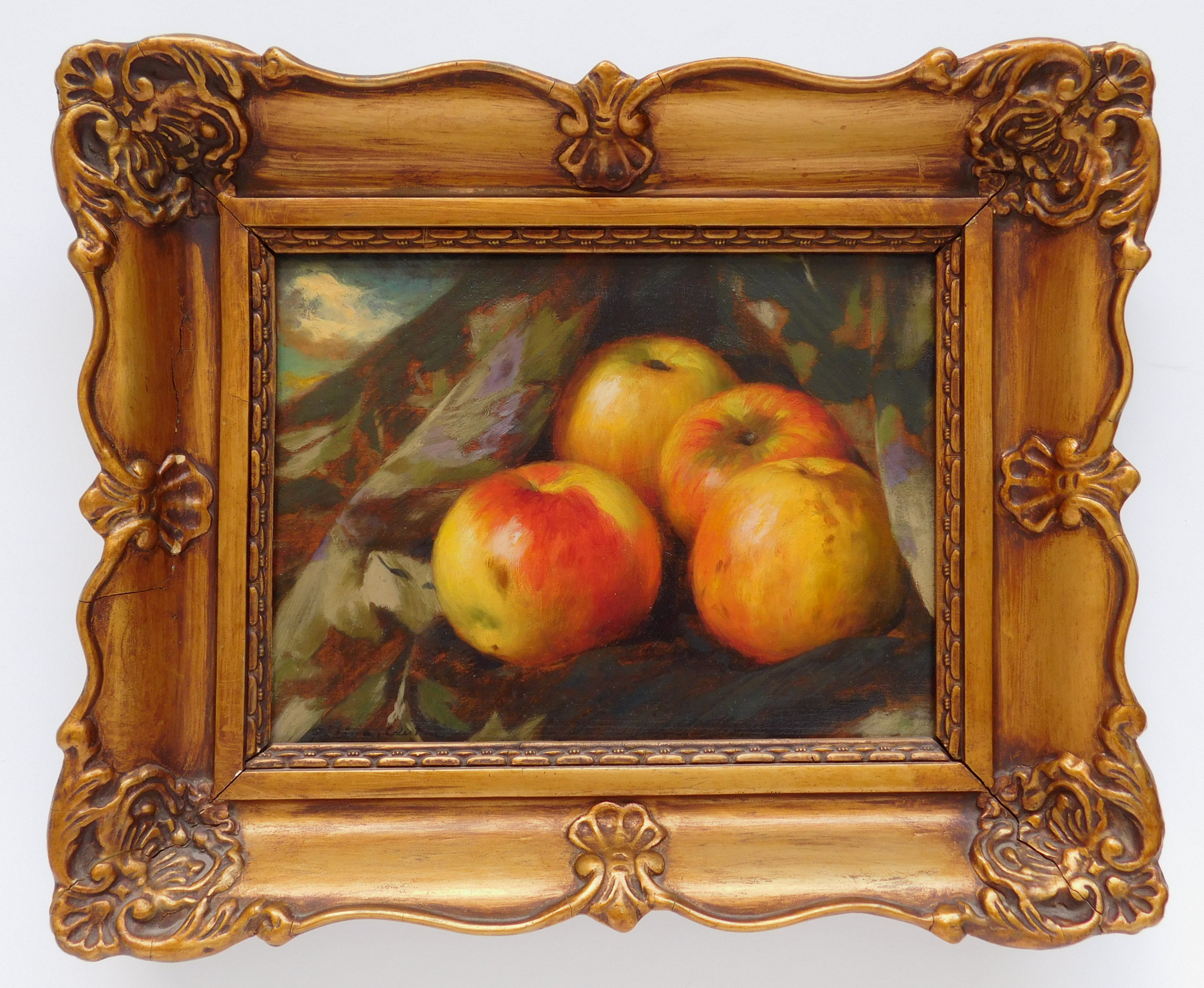 Appraisal: th c Hungarian School Study of Apples- oil on board