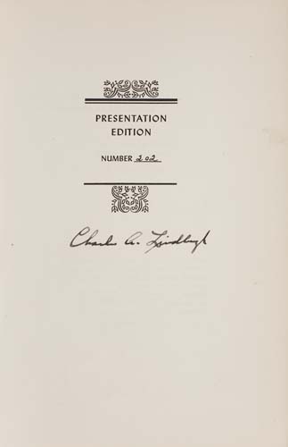 Appraisal: LINDBERGH CHARLES A The Spirit of St Louis vo publisher's