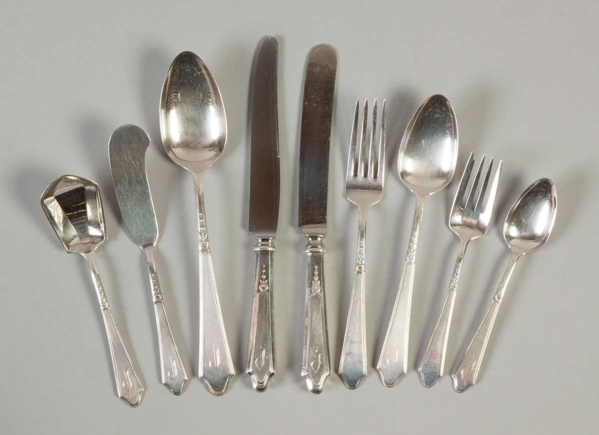 Appraisal: Lunt Silversmiths Sterling Silver Flatware - Chateau Pattern Pieces Dinner