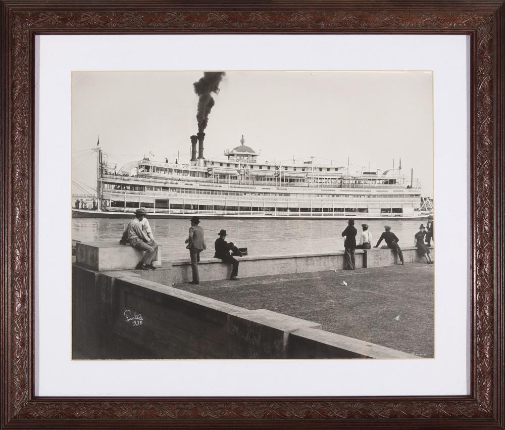 Appraisal: Theodore Fonville Winans American Louisiana - Steamboat Capitol and Steamboat