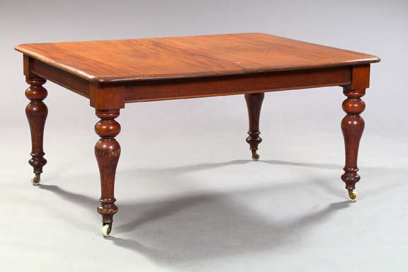 Appraisal: William IV Mahogany Dining Table mid- th century the rounded