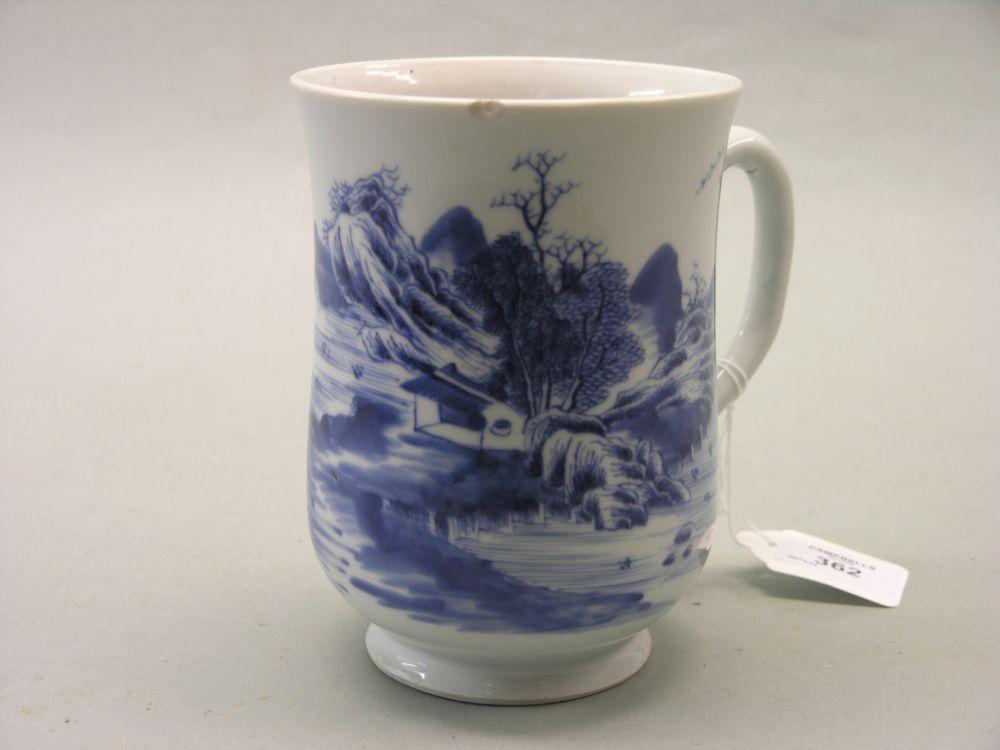 Appraisal: A Chinese export porcelain mug baluster shape painted with a