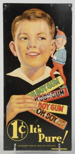 Appraisal: Tin Oh Boy Gum Sign Condition Excellent Plus - Near