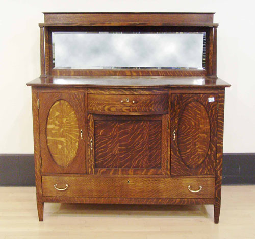 Appraisal: Depression era oak sideboard h x w