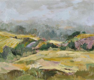 Appraisal: Priscilla Hanbury - Chilbolton Signed and titled verso Oil on