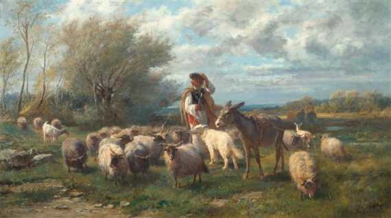 Appraisal: THOREN OTTO VON Vienna - Paris Shepherd with his sheep