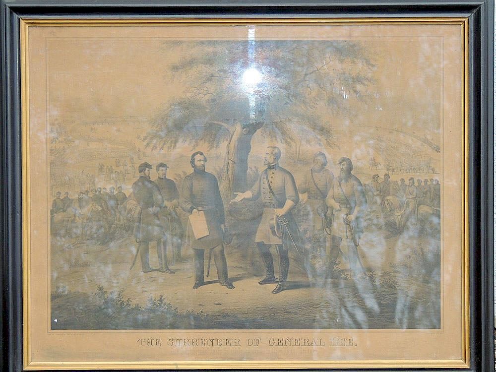 Appraisal: Civil War Engraving Titled The Surrender of General Lee John