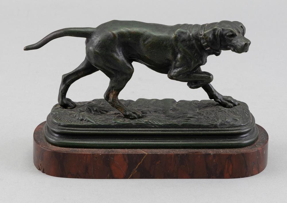 Appraisal: ALFRED DUBUCAND FRANCE - A POINTER BRONZE HEIGHT LENGTH ALFRED