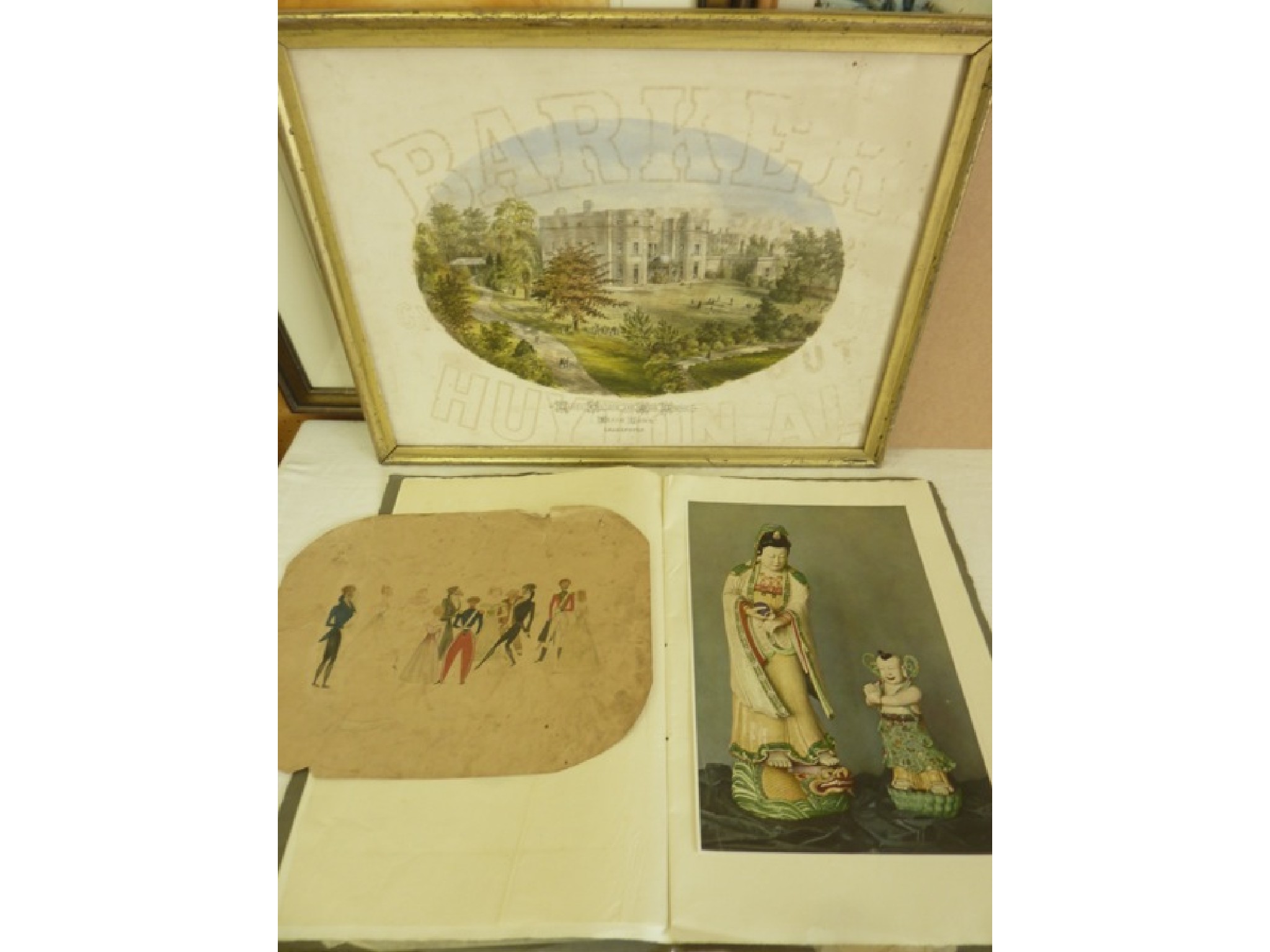 Appraisal: A th century coloured lithograph showing the Ladies College and