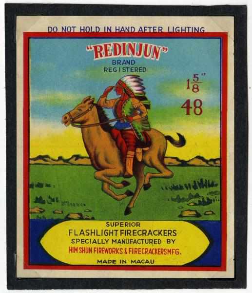 Appraisal: Redinjun - -Pack Firecracker Label Class Manufactured by Him Shun