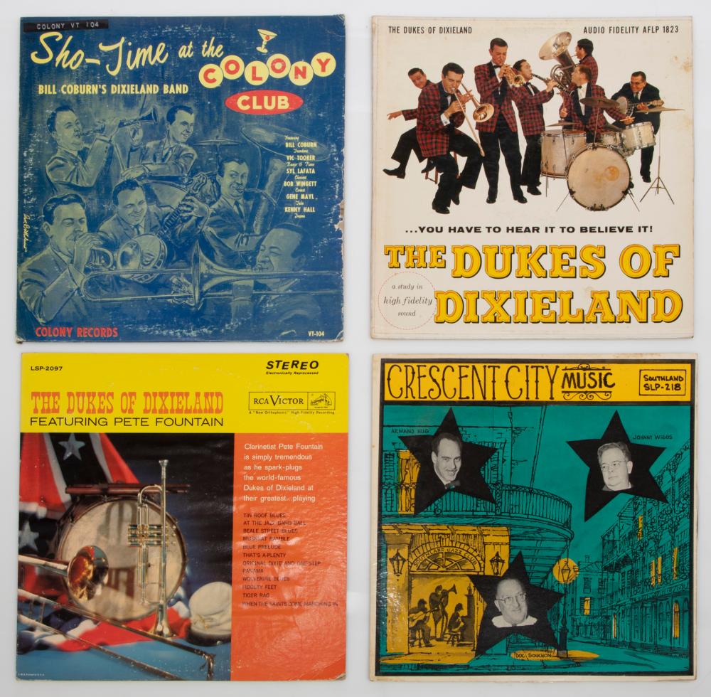 Appraisal: Four Vintage New Orleans Jazz Vinyl Records incl The Dukes