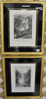 Appraisal: Pair of lithographs after Jacque-Gerard Milbert Lithograph Par Deroy including