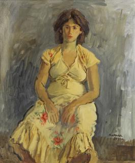 Appraisal: Painting Raphael Soyer Raphael Soyer American - Seated Woman oil