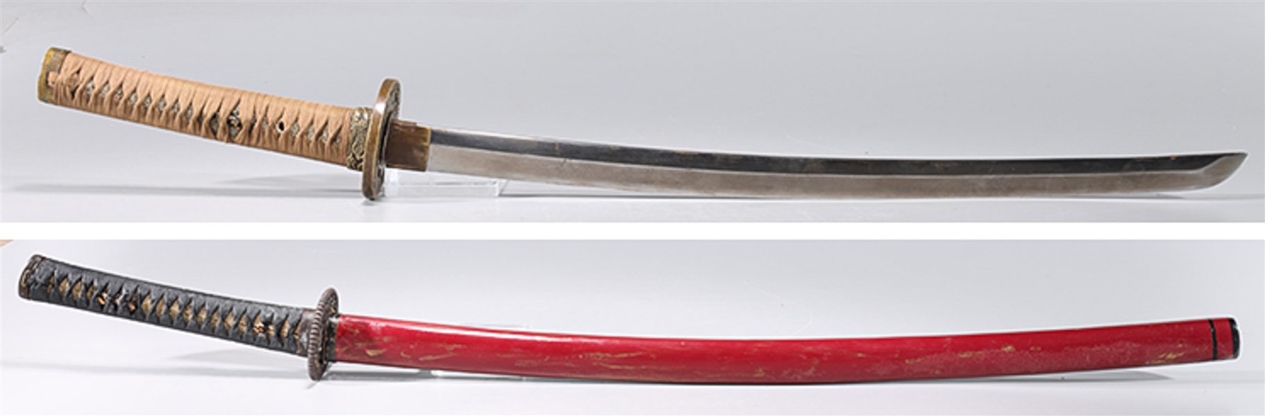 Appraisal: Two Japanese samurai swords as is condition longest L Provenance