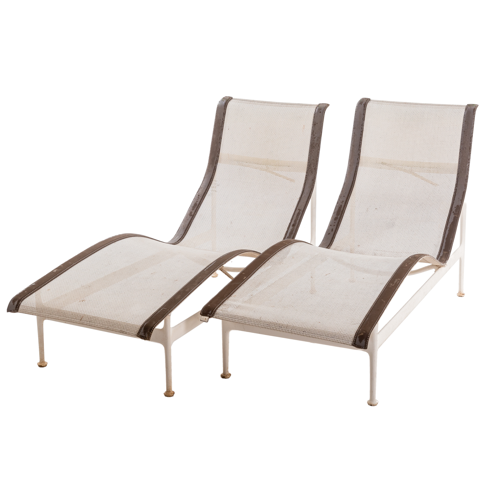 Appraisal: RICHARD SCHULTZ KNOLL PAIR OF PATIO CHAISES Designed by Richard