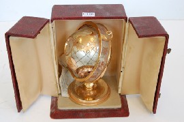 Appraisal: ANGELUS CASED WORLD GLOBE BAROMETER TIME PIECE