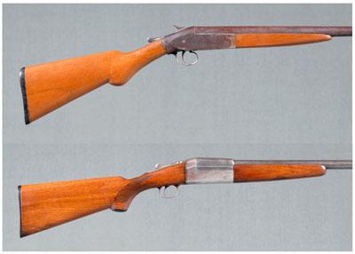 Appraisal: Two single barrel shotguns Le Fever long range field and