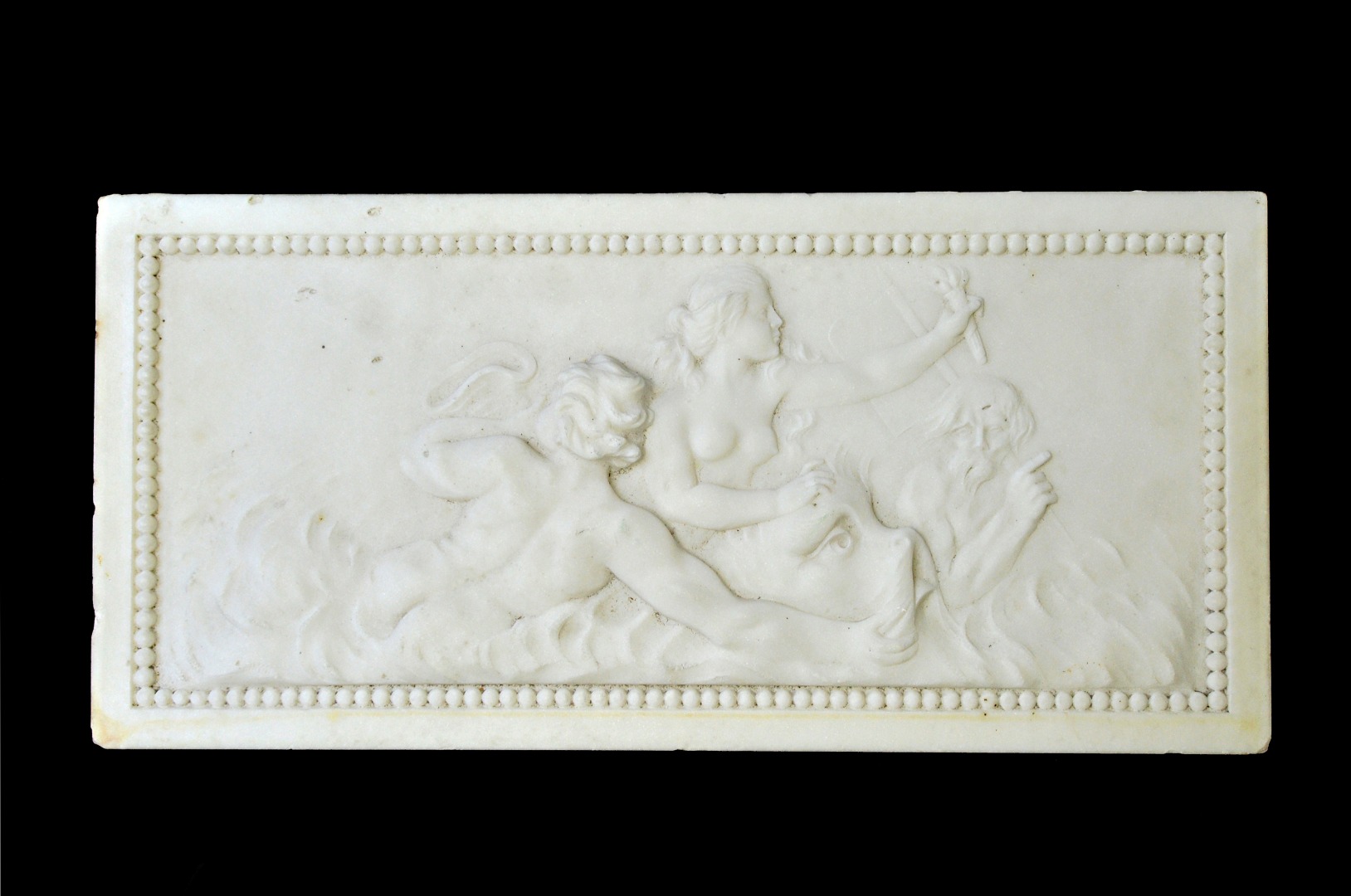 Appraisal: A Regency marble chimneypiece tablet early th century relief carved