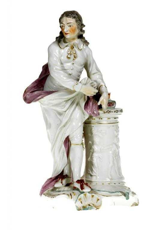 Appraisal: A DERBY FIGURE OF JOHN MILTON after the statue by