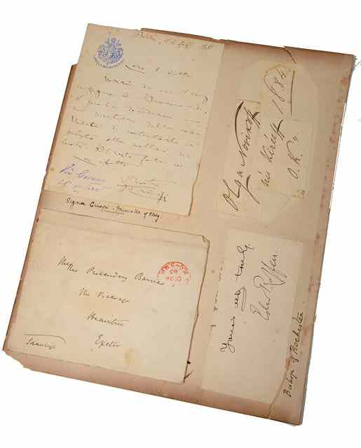 Appraisal: A SHEET OF Misc Autographs inc W S Gladstone Russell