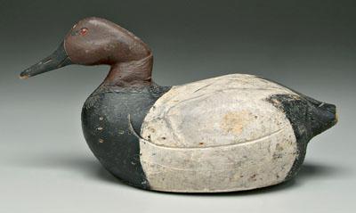 Appraisal: Early canvasback decoy well shaped bill glass eyes old paint