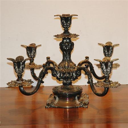 Appraisal: Reed Barton Silver Plated Five-Light Candelabrum Estimate -