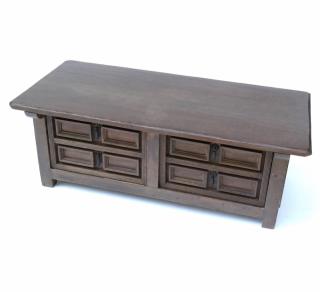 Appraisal: Spanish Colonial-style low chest with one drawer opening to either