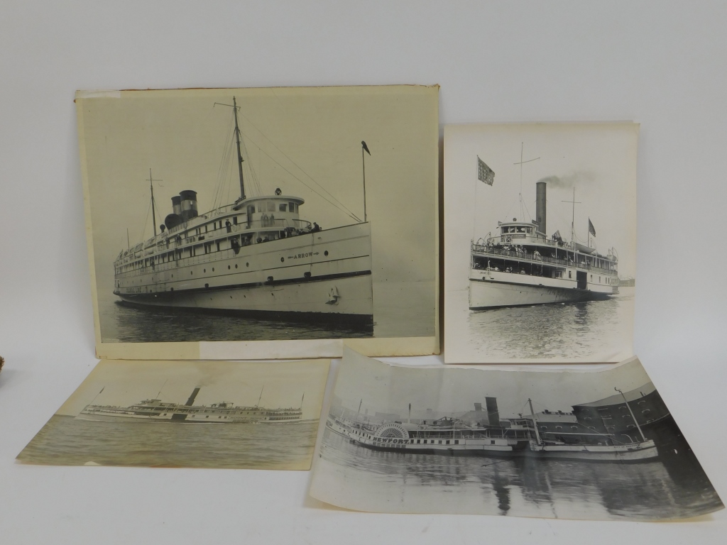 Appraisal: RI B W STEAMSHIP PADDLE WHEELER PHOTOGRAPHS United States th