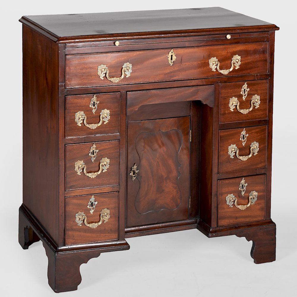 Appraisal: George II Mahogany Kneehole Desk x x in Property from