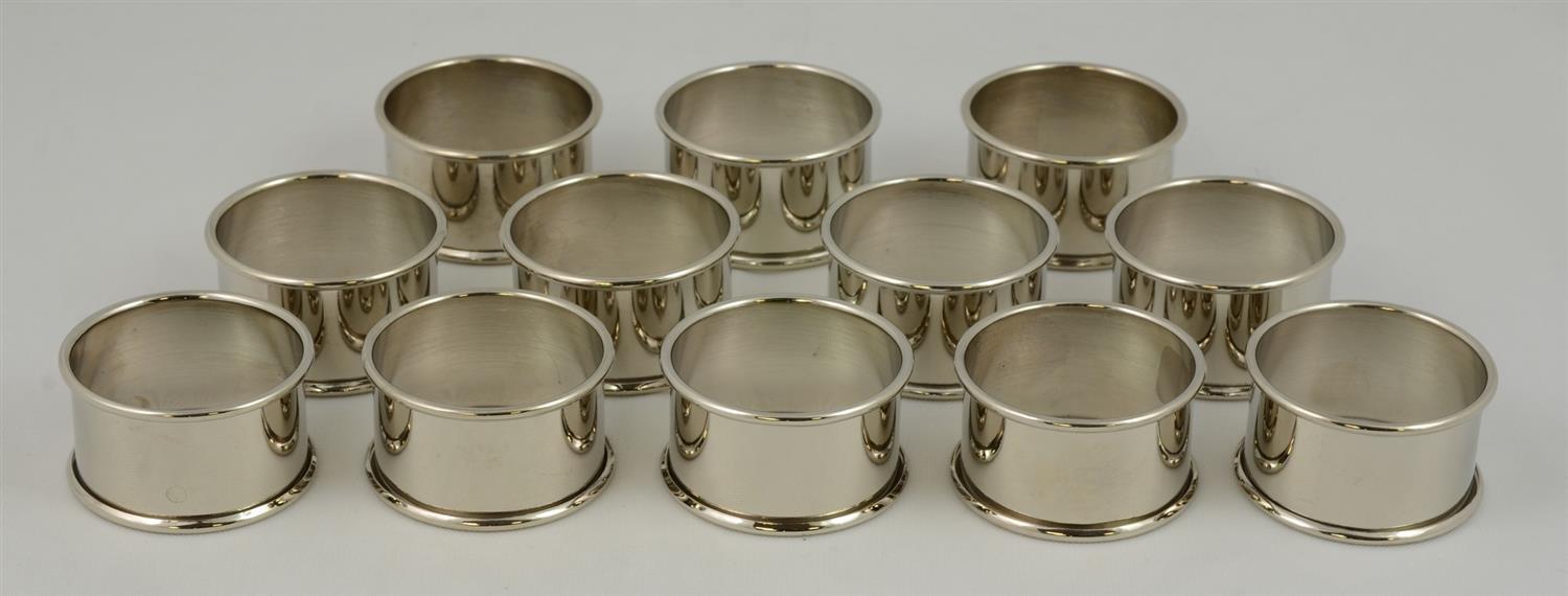 Appraisal: Set of Silverplate Napkin Rings