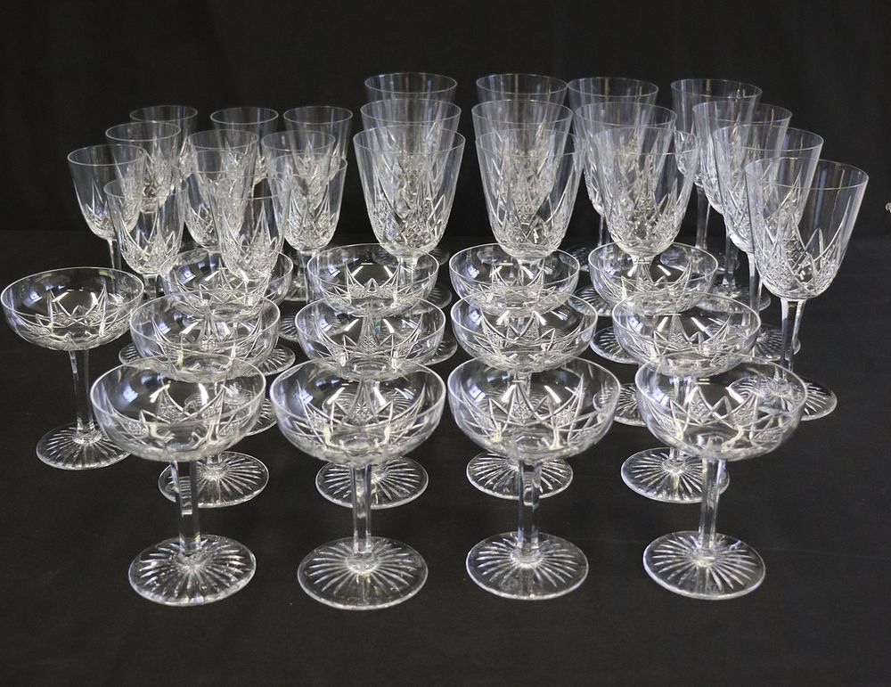 Appraisal: Lot Of Baccarat Glass Stemware To include Water Glasses h