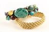 Appraisal: BRACELETS - Lot of two bracelets A K yellow gold