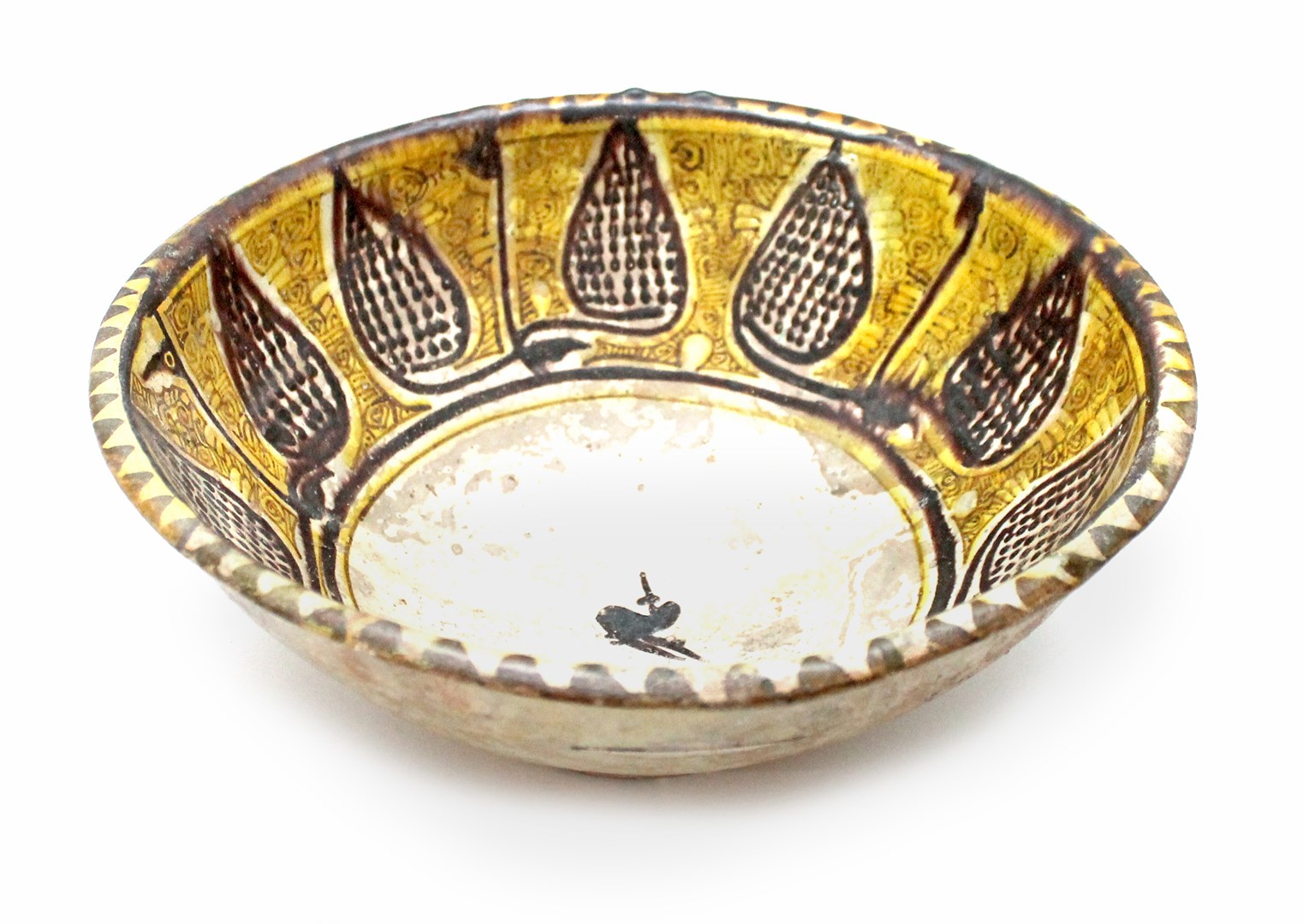 Appraisal: A large Nishapur pottery bowl North East Iran th century