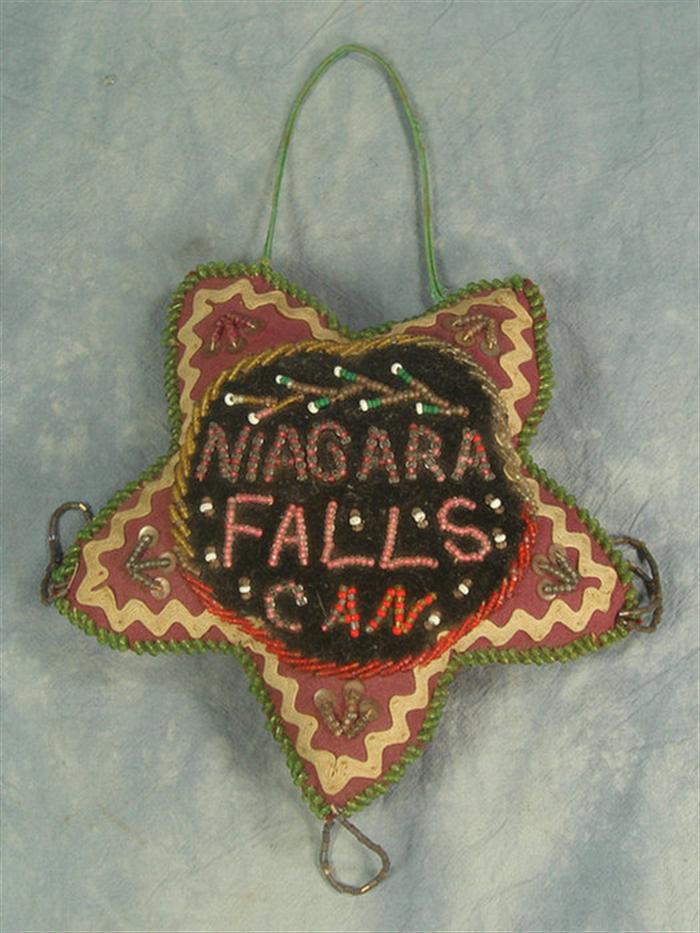 Appraisal: Beaded Iroquois Native American whimsey Niagra Falls Canada star Estimate