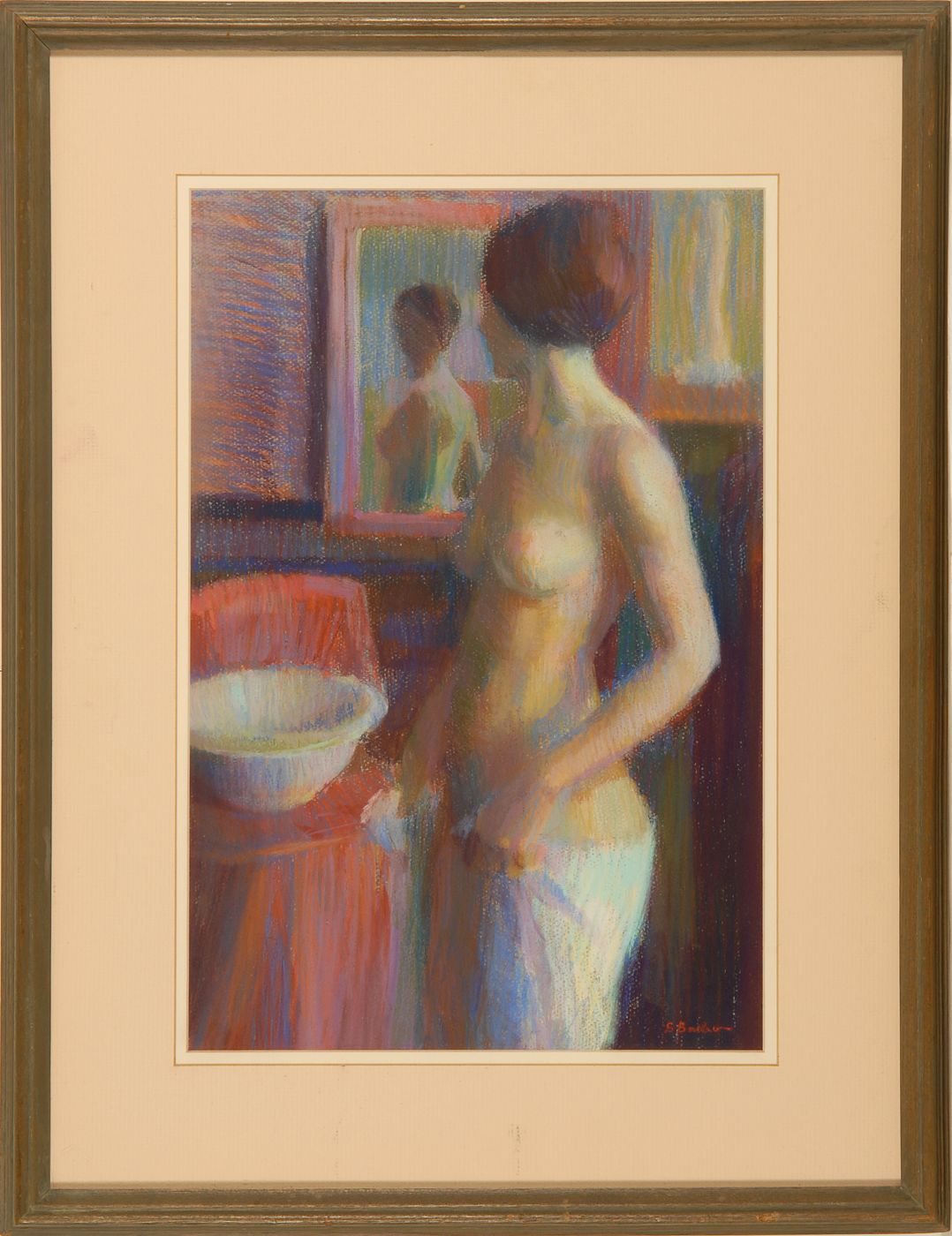 Appraisal: SAM BARBERCape Cod ContemporaryPortrait of a nude standing by a