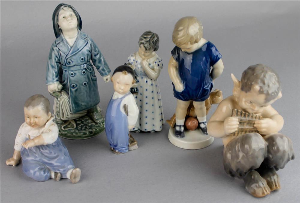 Appraisal: COLLECTION OF ROYAL COPENHAGEN PORCELAIN FIGURINES including a figure of