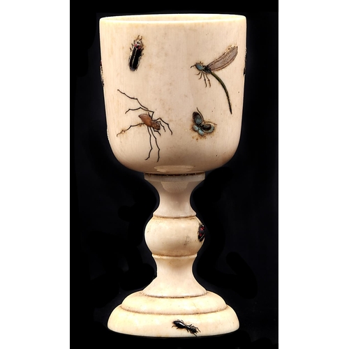 Appraisal: A Japanese miniature shibayama goblet Meiji period of European shape