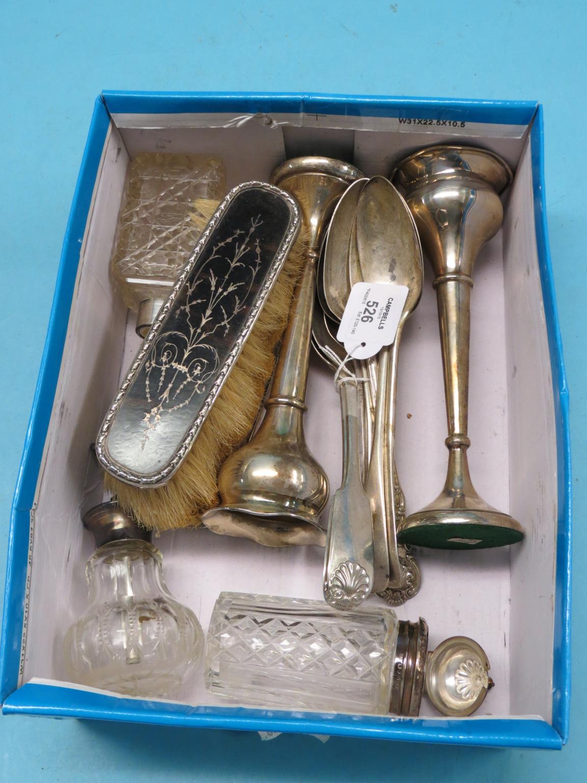 Appraisal: A pair of Edinburgh silver tablespoons six other th th