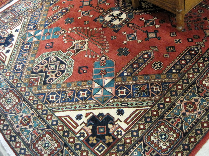 Appraisal: PERSIAN ARBEBIL CARPET Ardebil Province northwestern Iran central geometric medallion