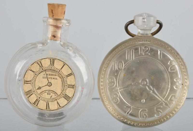 Appraisal: Lot of Glass Pocket Watch Candy Containers Description Includes one