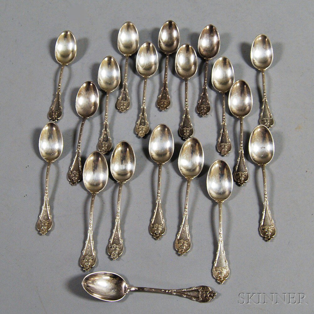 Appraisal: Nineteen Durgin National Pattern Sterling Silver Teaspoons Concord New Hampshire