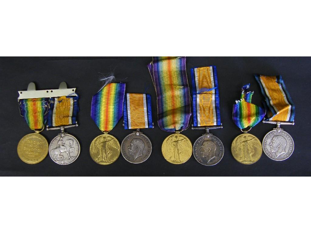 Appraisal: Four pairs of Great War Victory and The British War